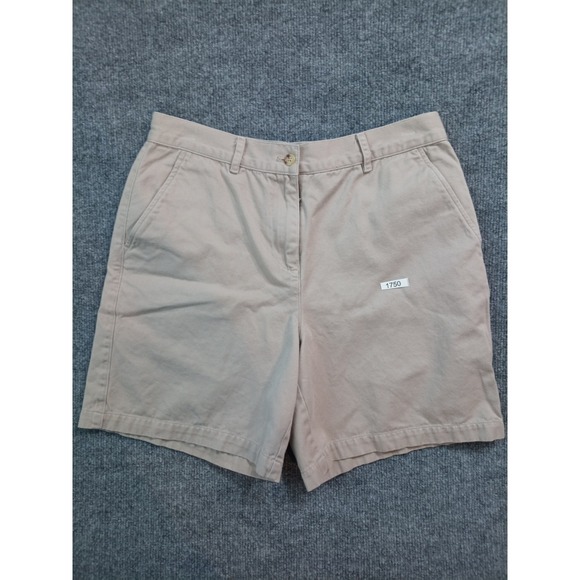 Lauren Ralph Lauren Denim - Lauren Ralph Lauren Womens Chino Shorts Size 6 Beige Khaki Flat Front